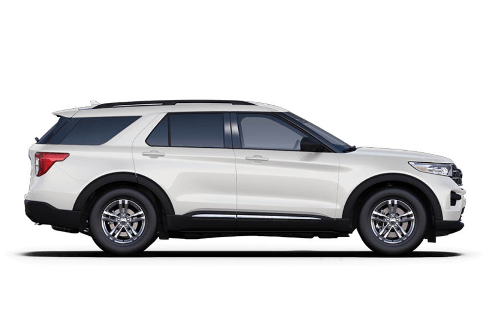 Zijaanzicht van de Ford Explorer PHEV