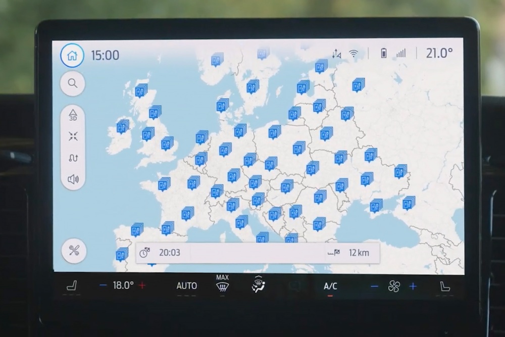 BlueOval charge network map Europe