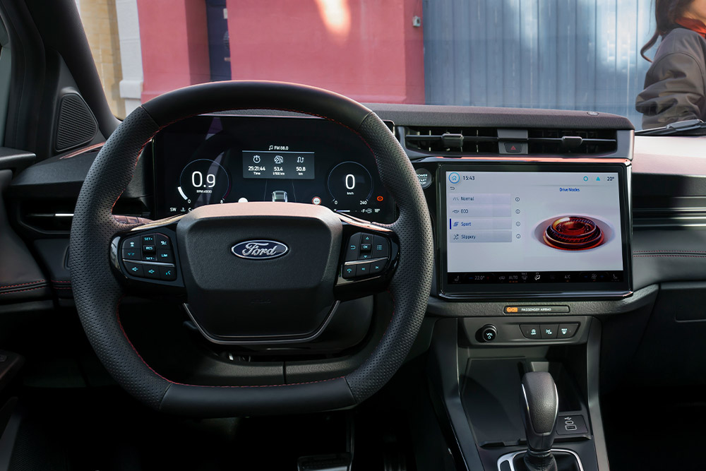 Ford Puma Hybrid toont de selecteerbare rijmodi.