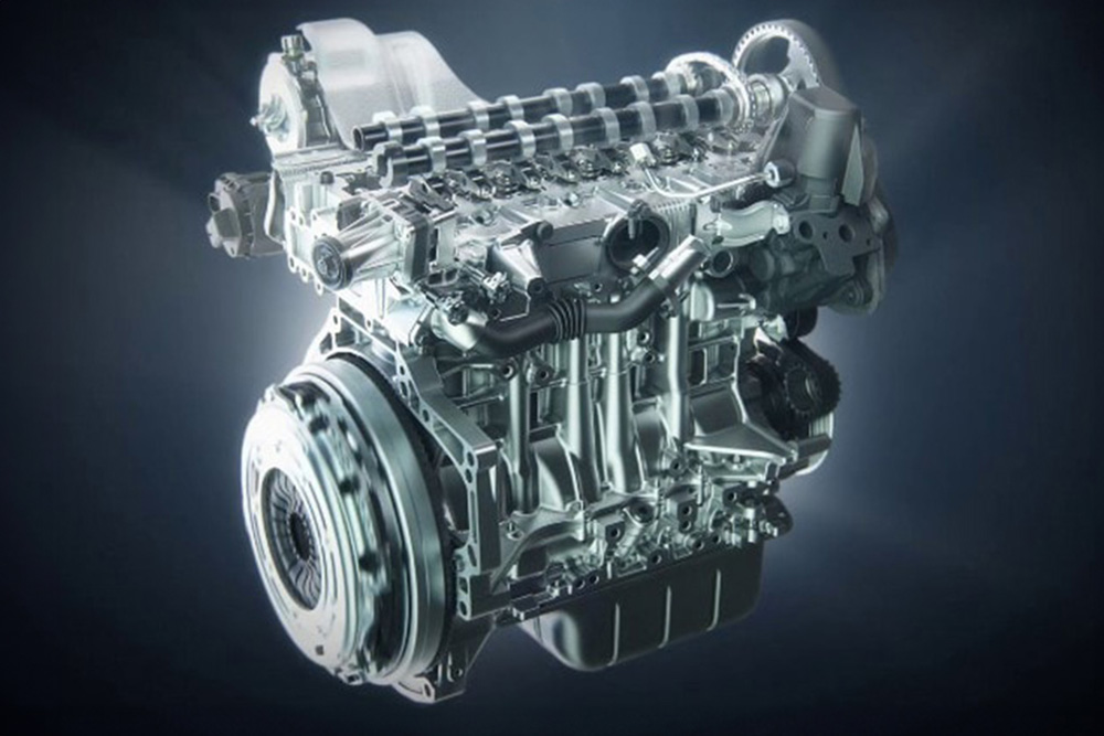 Een afbeelding van een mild-hybride motor.