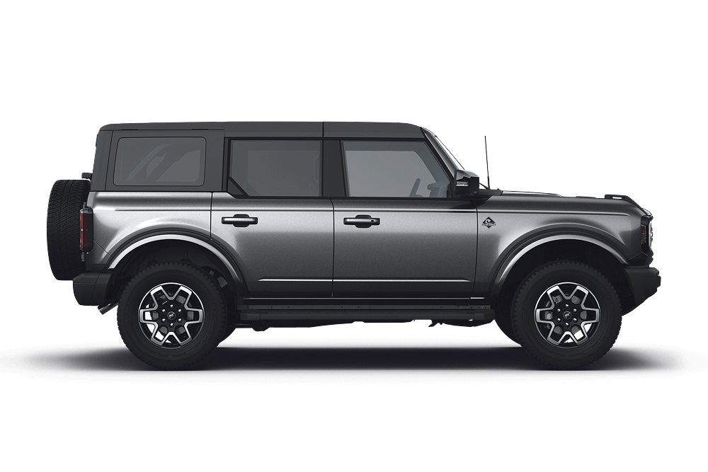 Zijaanzicht van de Ford Bronco
