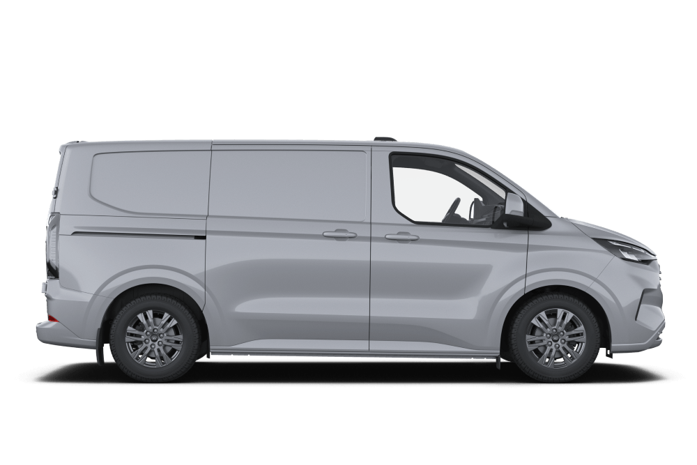 Zijaanzicht van de Ford Transit Custom